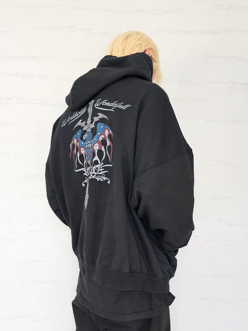VENTIQUE Pigment Sword King hoodie 2colors