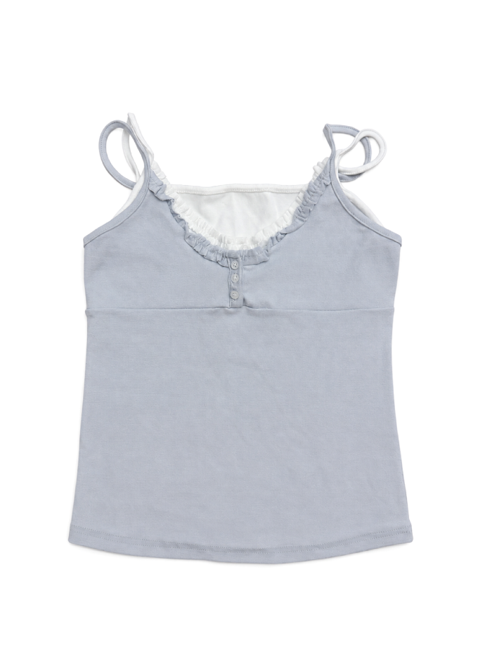 myorang（ミョラン）の「エリックフリルスリーブレス(2color)（Tops）」