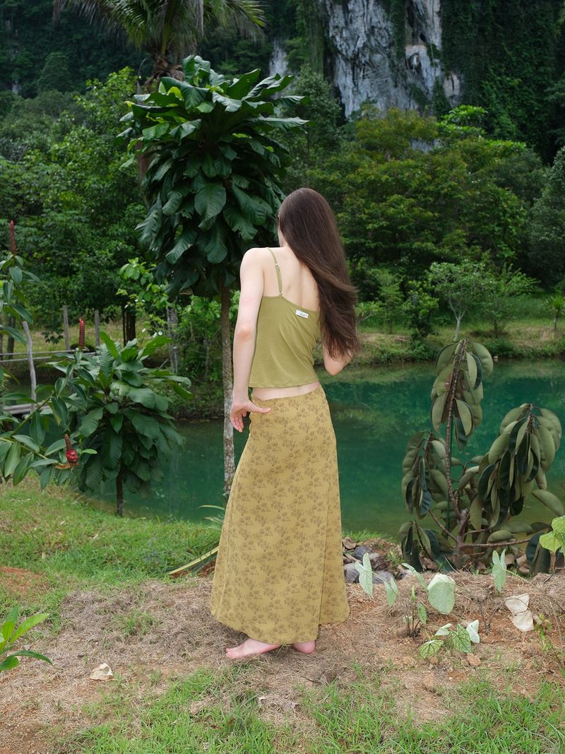Deep V-neck Sleeveless (Olive)