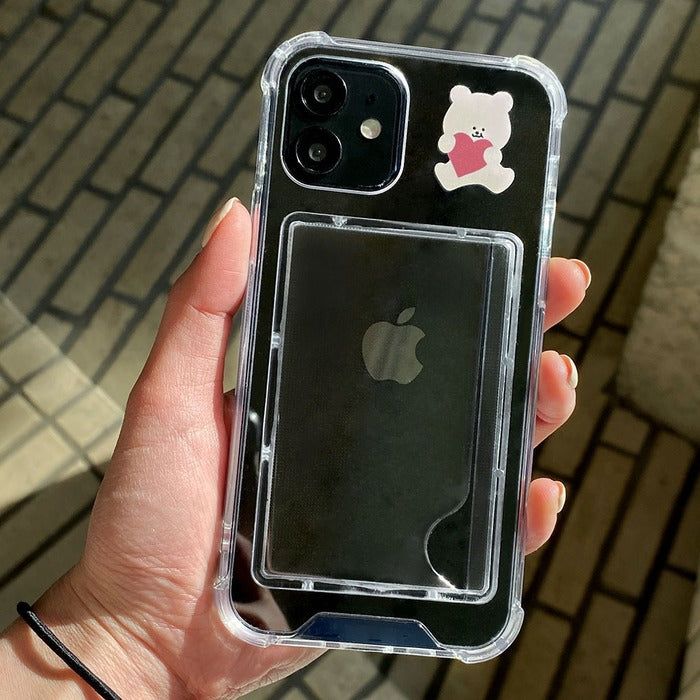 Clear Card Holder Bumper Case Heart Gomzzi