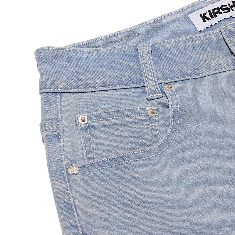 CHERRY SPAN SLIM-FIT DENIM PANTS [LIGHT BLUE]