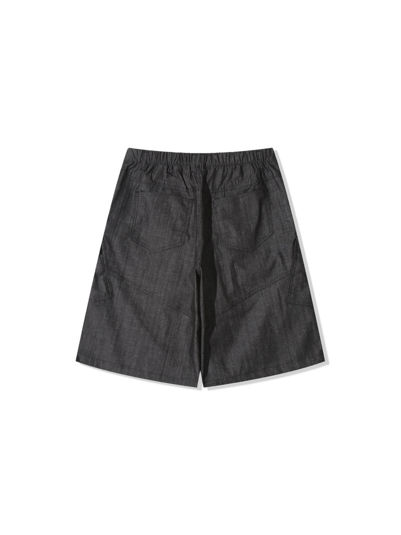 Non-fade diagonal cargo bermuda pants 