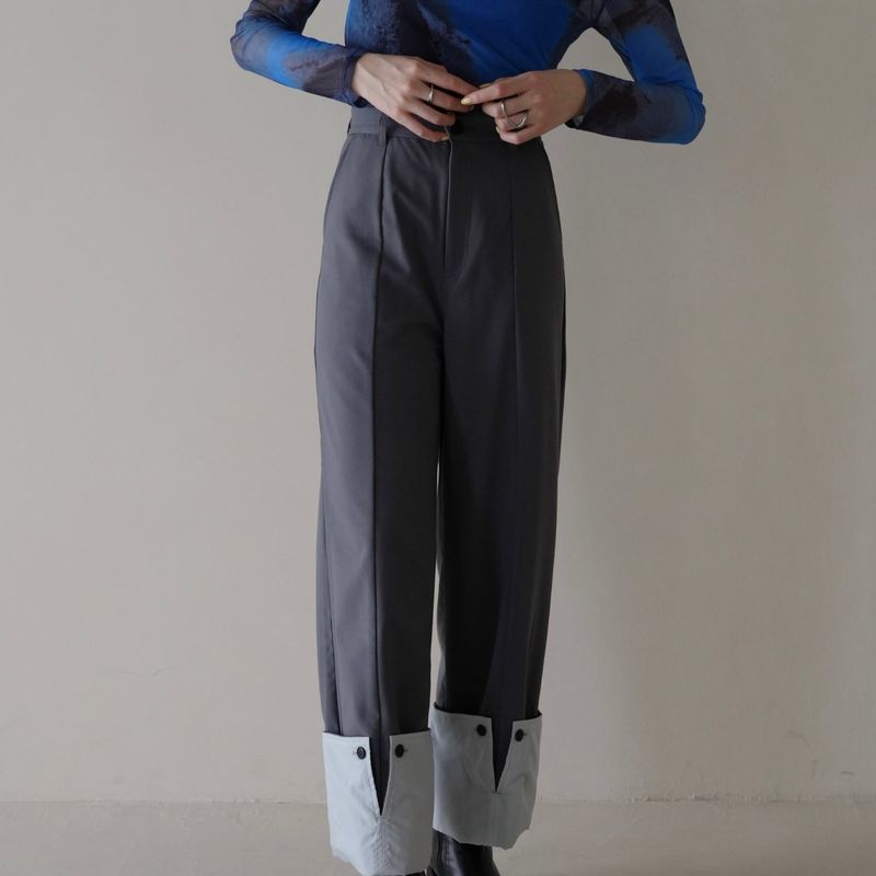 roll-up wide pants