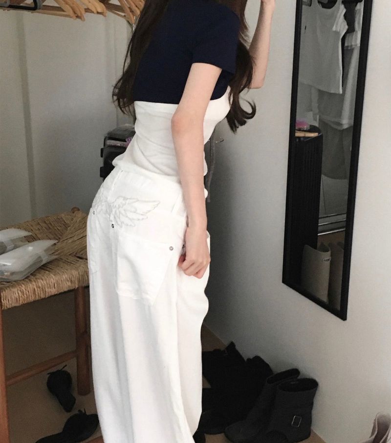 [ blue daily ] kiko deep slim layer top