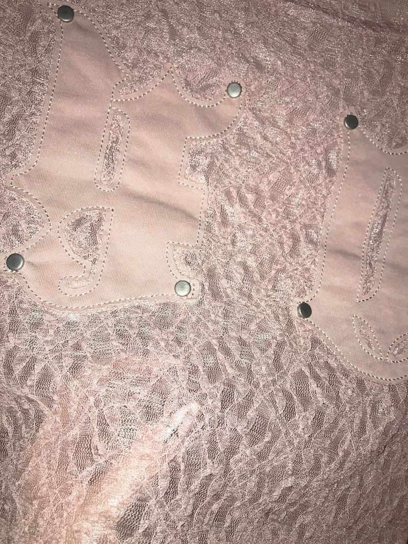 patch lace crop top (3 color)