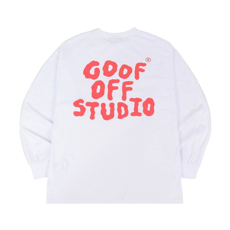 goofoffstudio(グーフオブスタジオ)の「GF MAIN LOGO LONGSLEEVE - ( White )(Tops)」