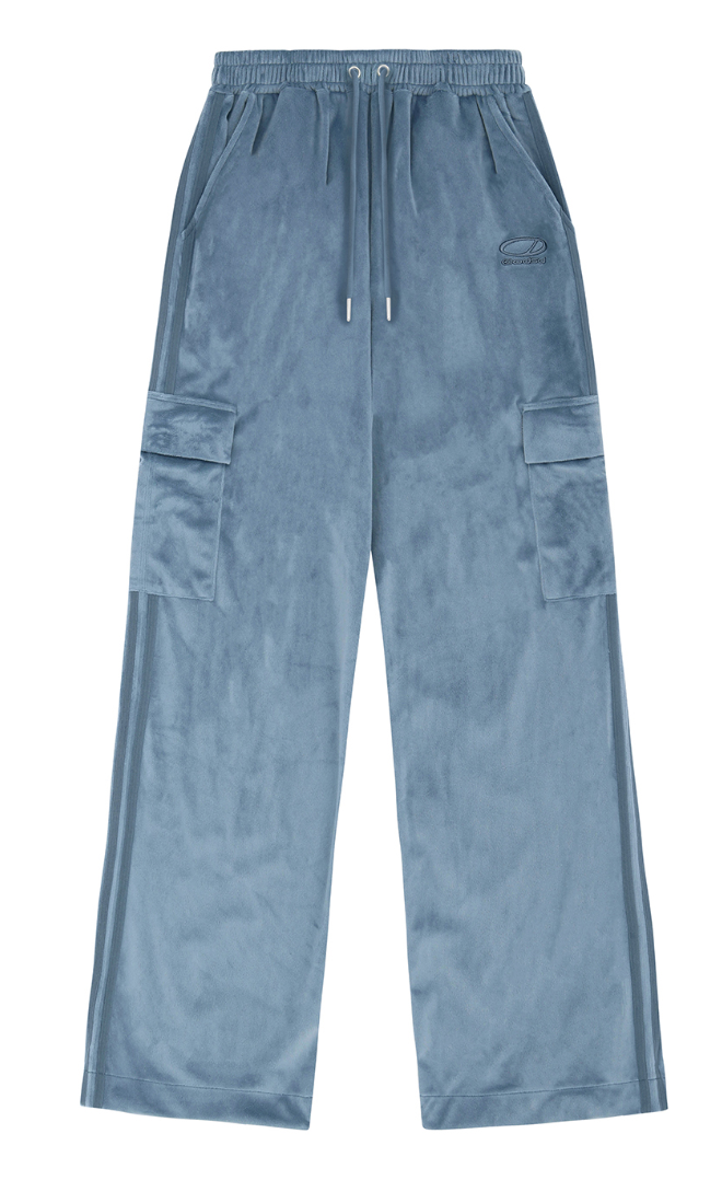 Velour Sporty Track Cargo Pants