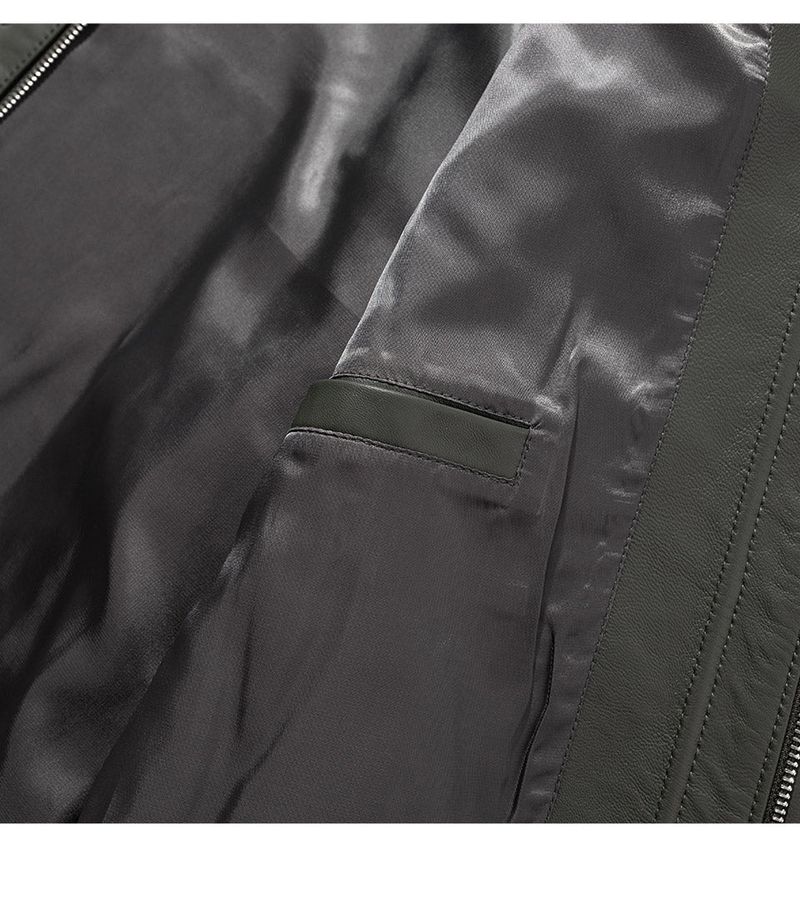 LAMSKIN OVERFIT BOMBER JACKET