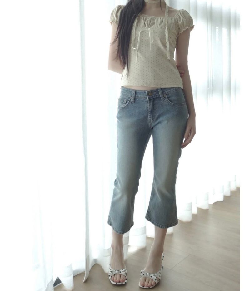 capri denim pants