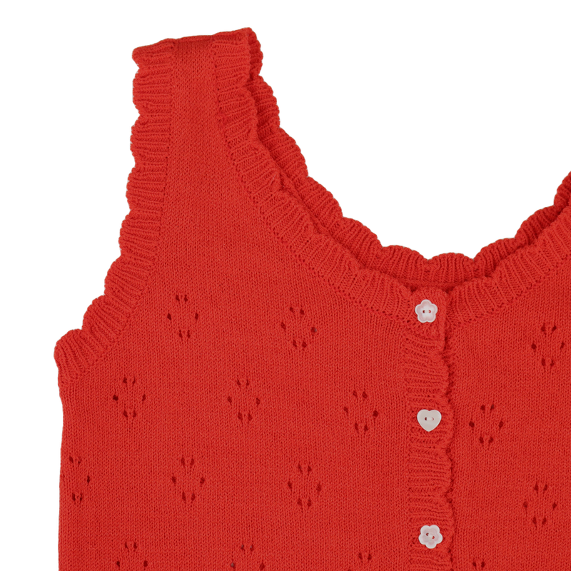 FRILL PUNCHING KNIT VEST (2 COLORS)