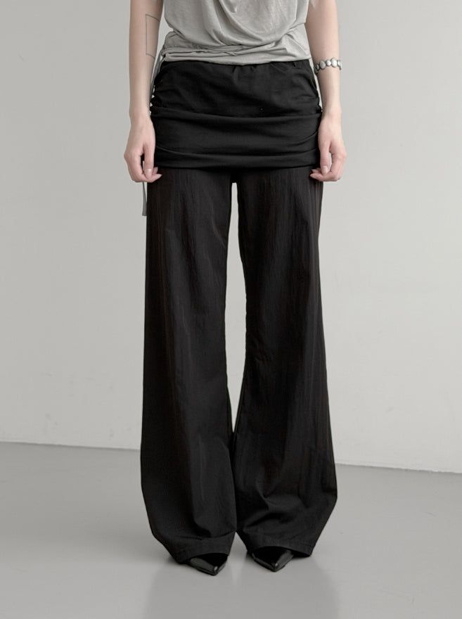 mnem（ムネム）の「Aven Layered Shirred Skirt Pants（Pants）」