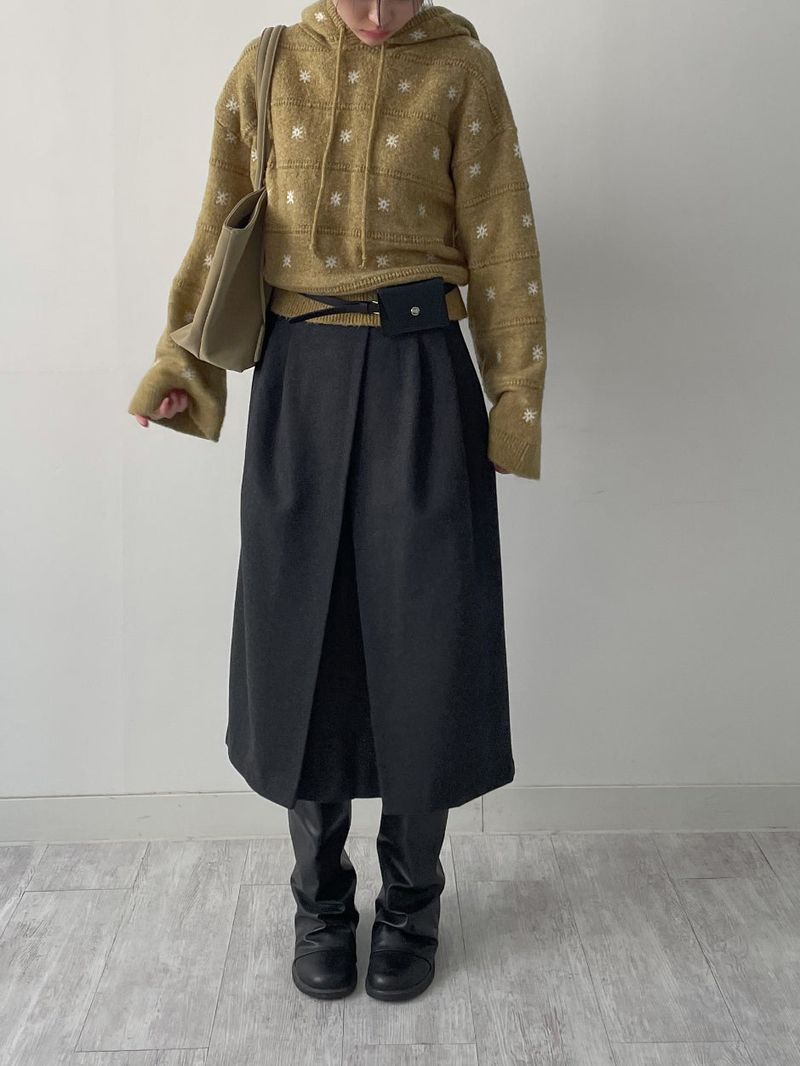 Snow Loose Fit Hooded Knit