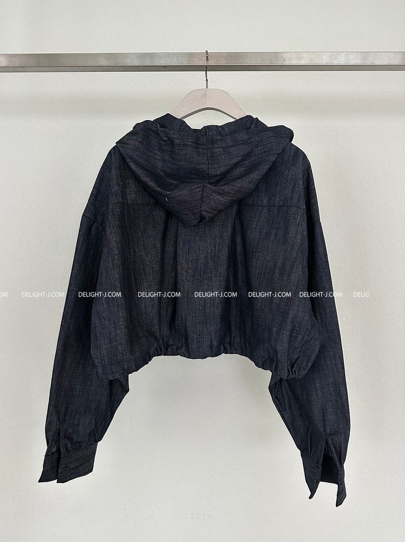 Cropped Hooded Shirt Jacket