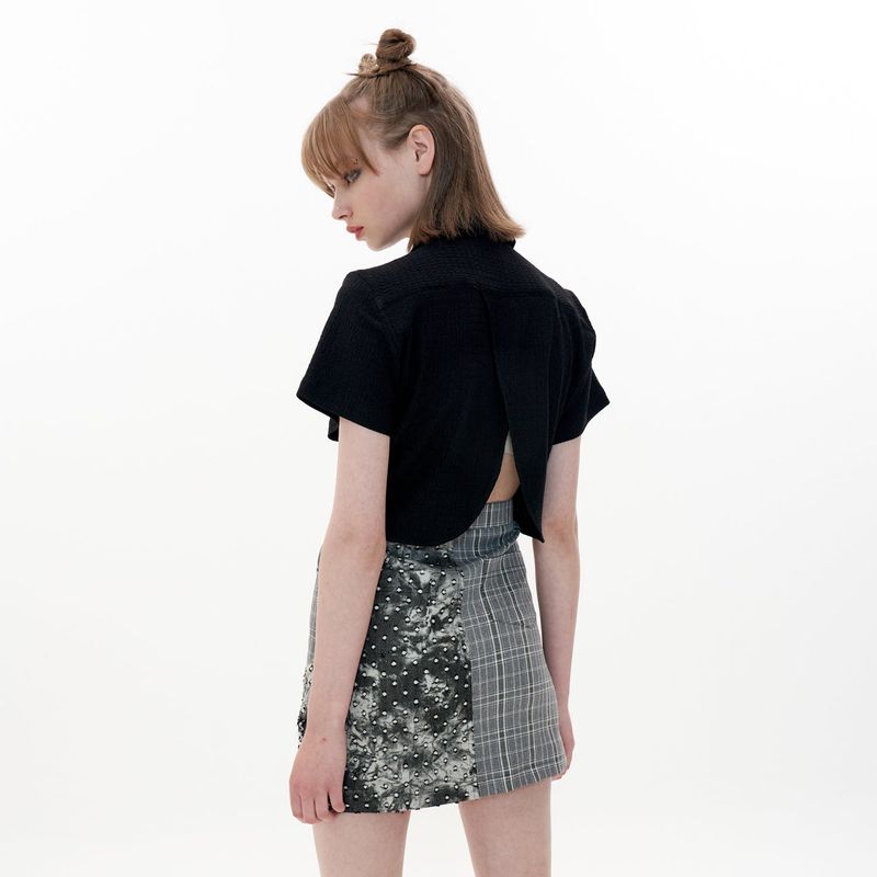 Frill Skirt [Tie-dye check]