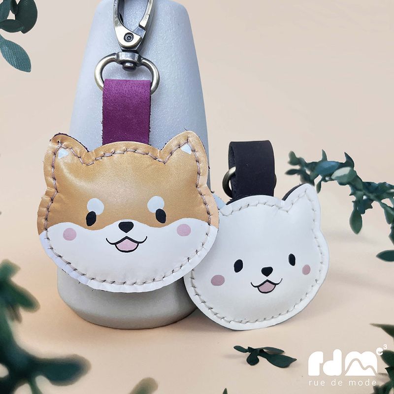 Rue de Mode（リュードモード）の「本革シバ犬キーチェーン（トイ/キーホルダー）」