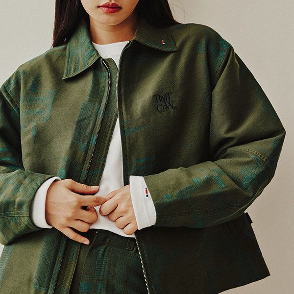 ROMANTIC CROWN(ロマンティッククラウン)の「ROMANTIC STREET JACQUARD JACKET_KHAKI(Jackets/Outerwear)」