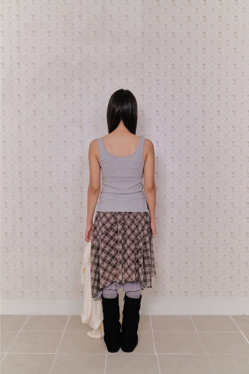 Slit button-up sleeveless(3color)