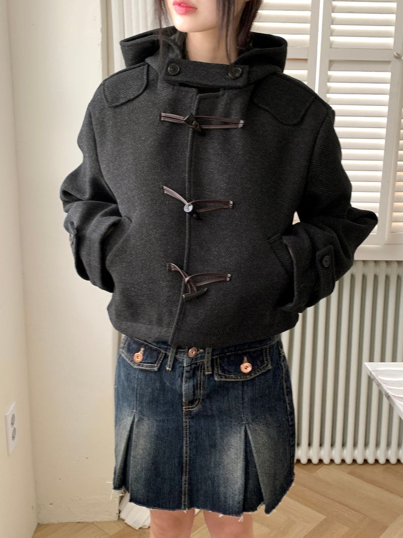 [MADE] Arco Wool Herringbone Tteokbokki Short Duffel Coat