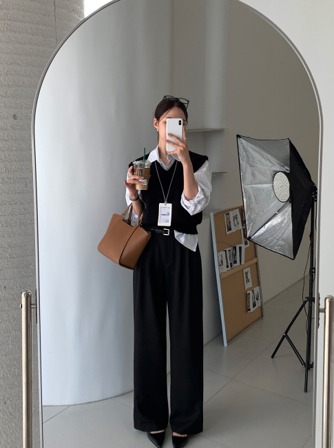 フェイツ ツーピンタック ワイドスラックス