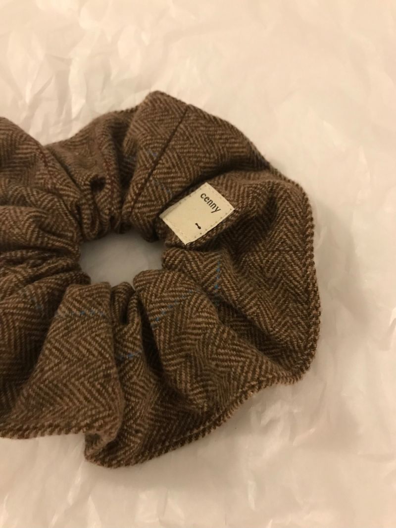 Vintage Hair Ruffle - Vintage brown jacket