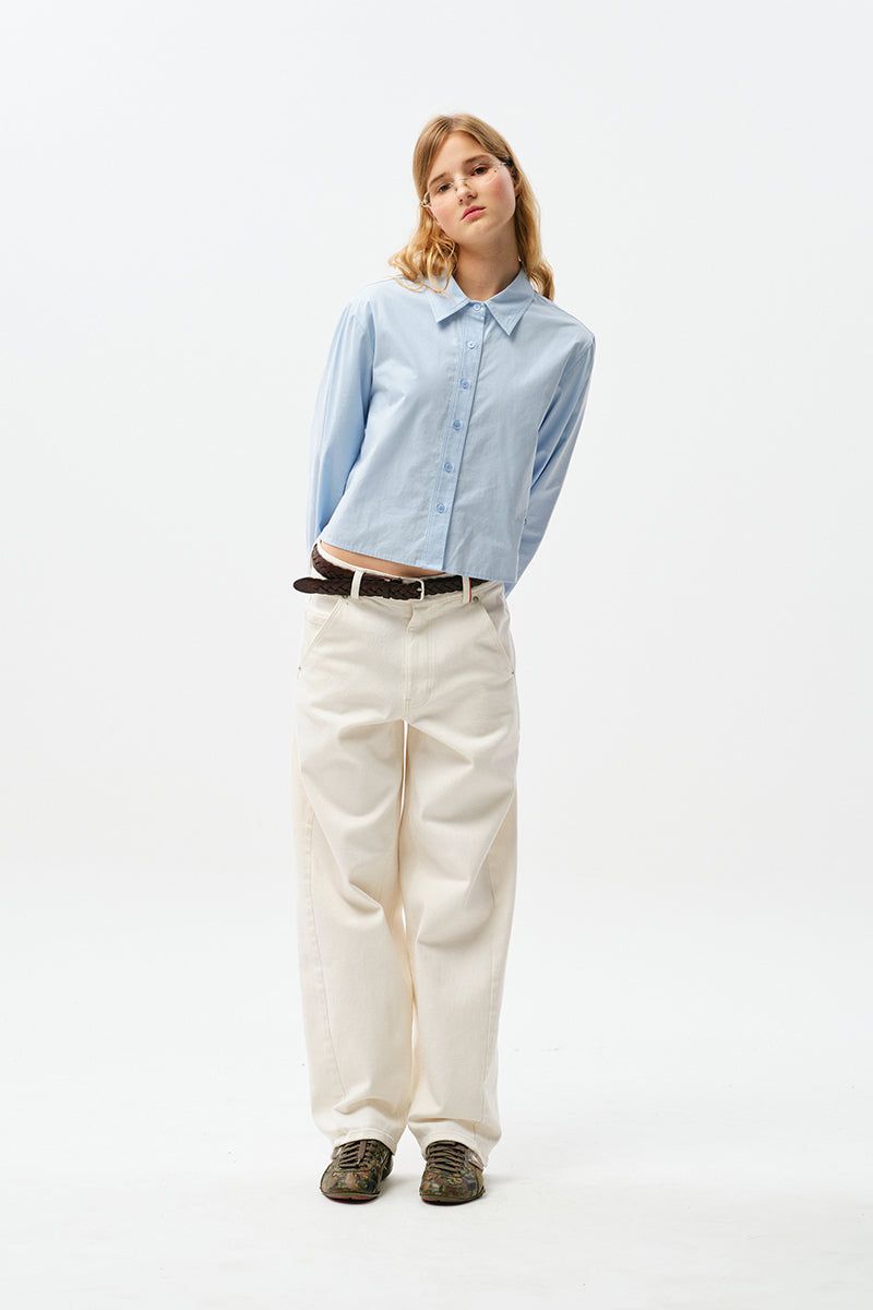 KIRSH（キルシー）の「UNI CURVED FIT DENIM PANTS [IVORY]（Pants）」