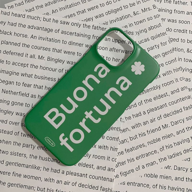 [MADE] buona fortuna clover iphone hard case