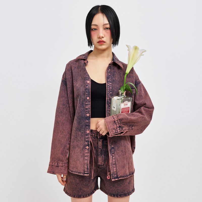 WINE DENIM SHIRT