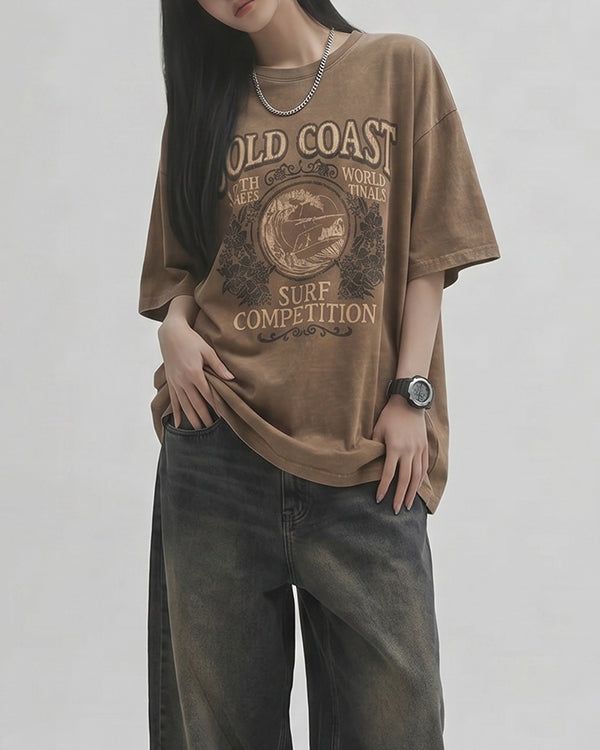 (UNISEX) Coast Pigment Box-fit T-shirt 26SS-007