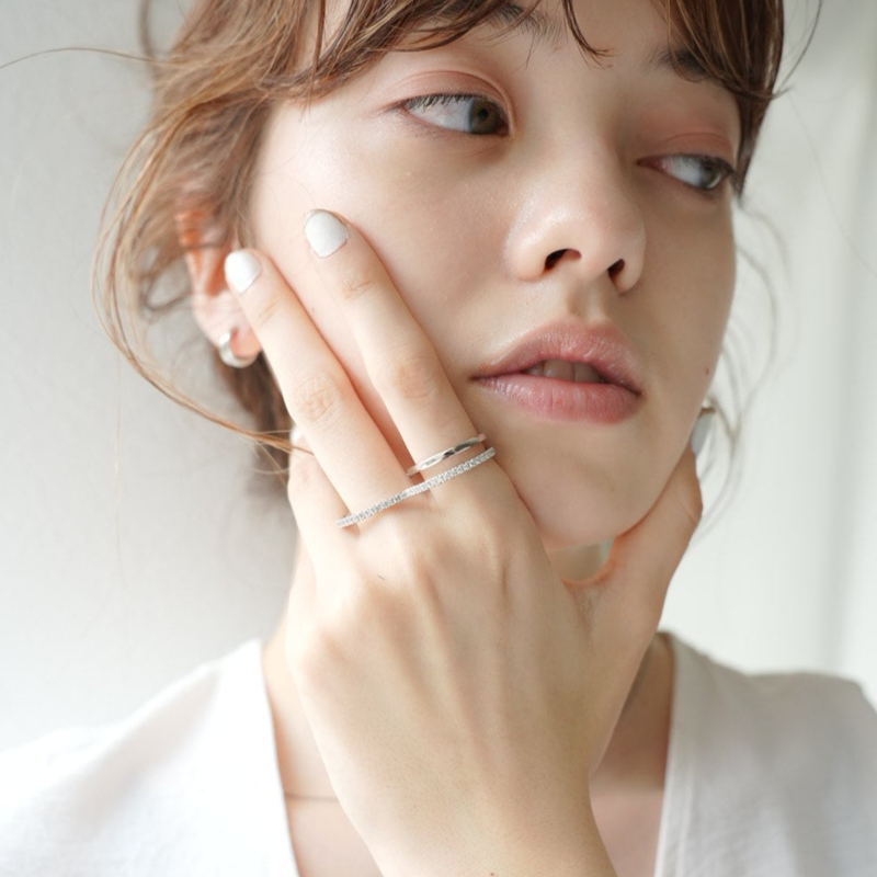 heart hoop ring