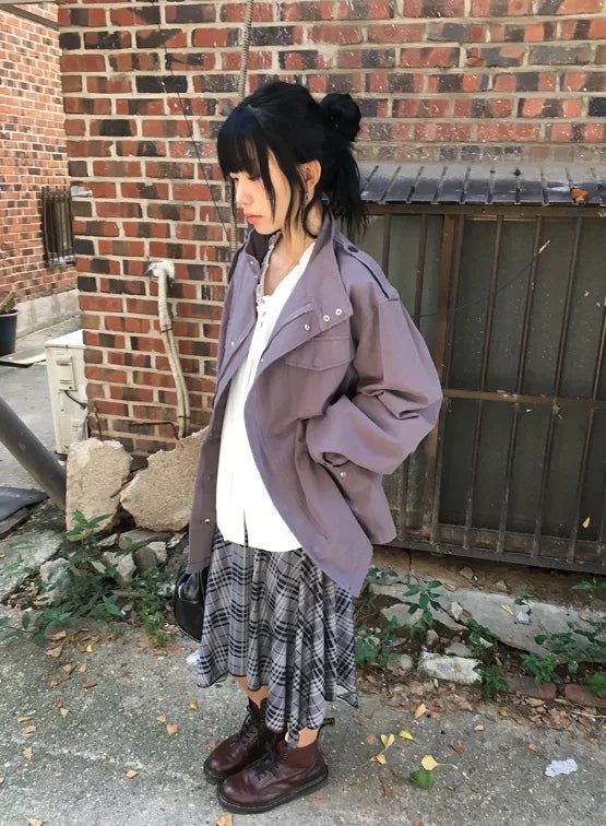 [unisex] Fleur High-Neck String Field Jacket