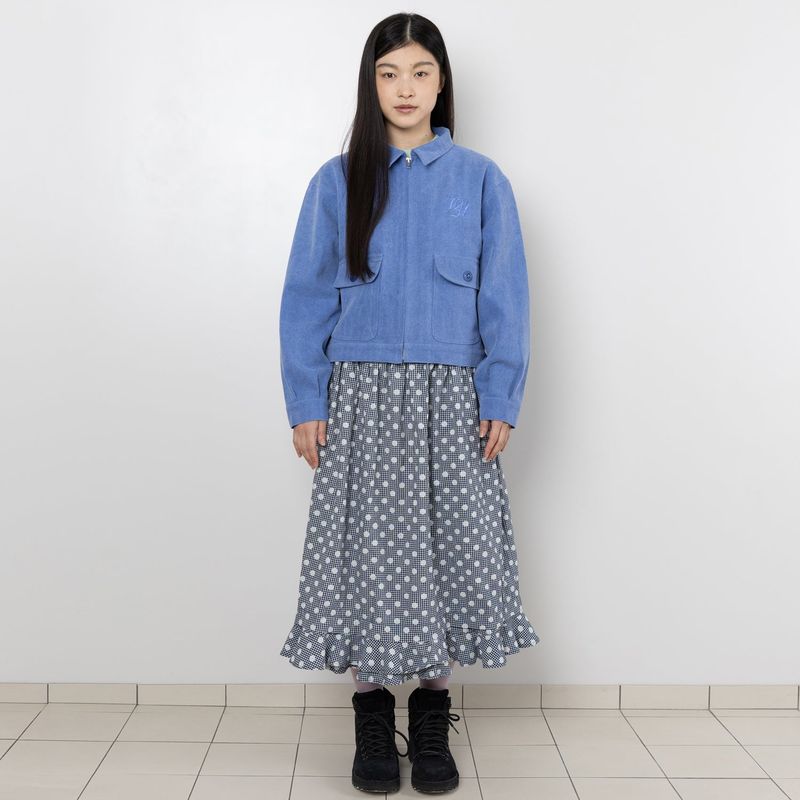 TTTTwister Ruffle Long Skirt - Dot Black