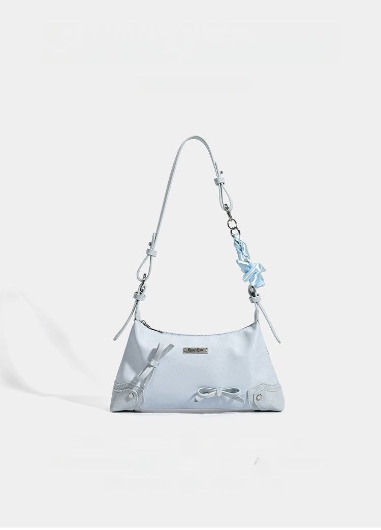 【即日発送】Star Print Ribbon Shirred Shoulder Bag - 2026 New Star Print Point Bag