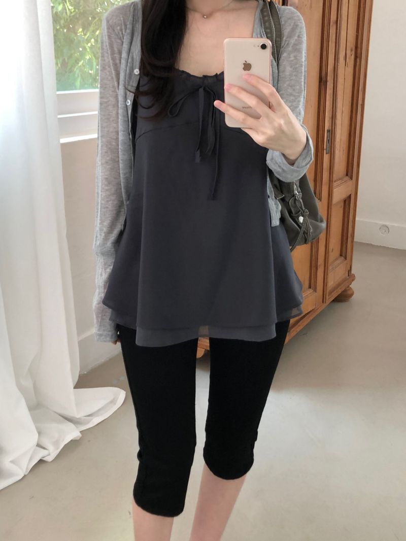 Soy V-neck see-through cardigan (4 colors)