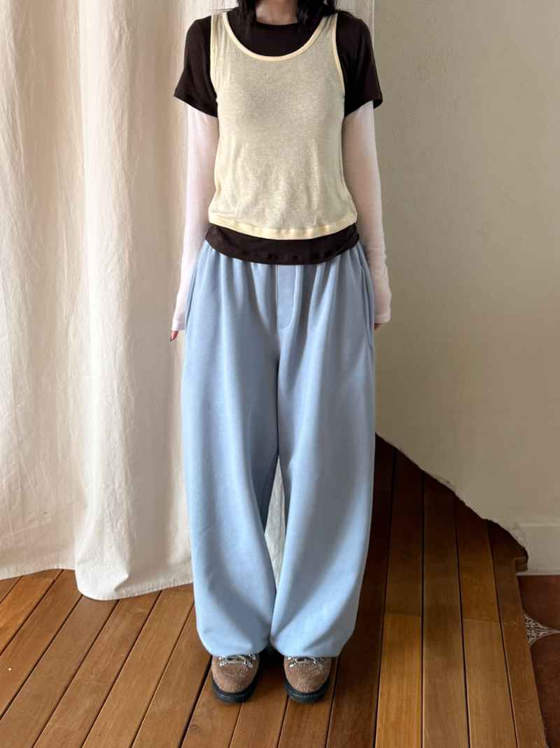 belted sweat pants