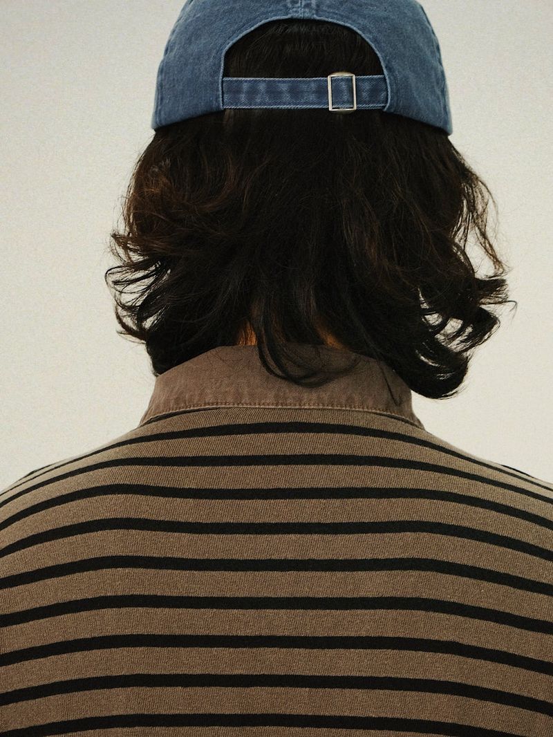 AN Pigment Stripe Collar T