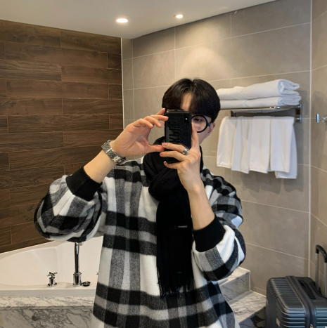  Ninewood Wool Check Sweatshirt