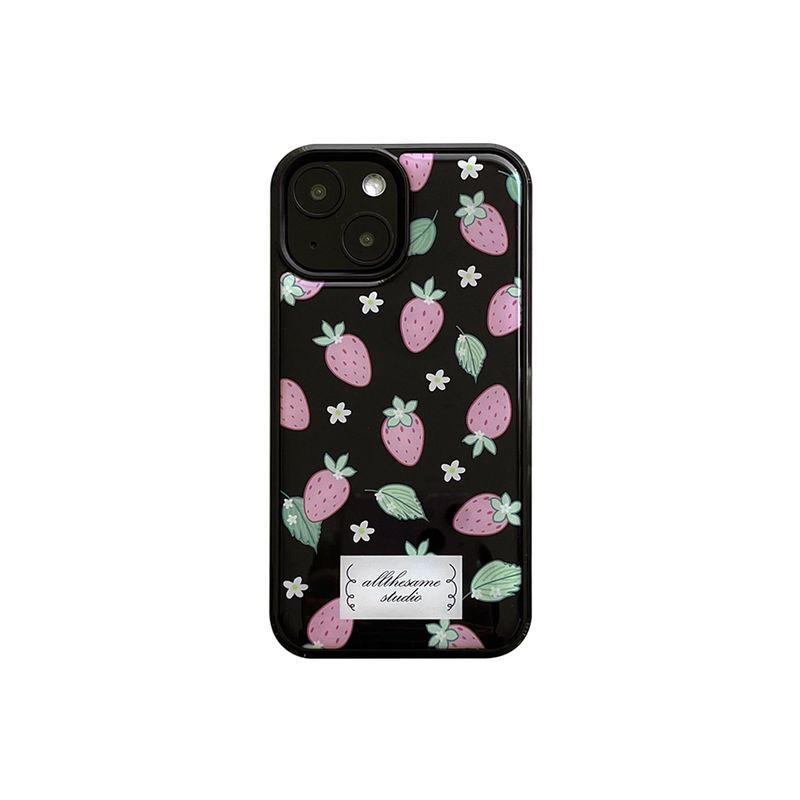 allthesamestudio(オールザセイムスタジオ)の「strawberry epoxy bumper case (black)(Smartphone Accessories)」