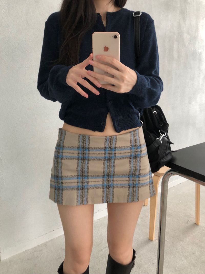 Muir Checkered Mini Skirt (2 colors)