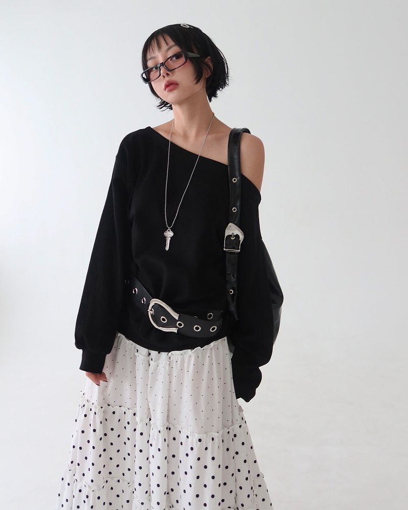 Dot Dot Dot Cancan Long Skirt