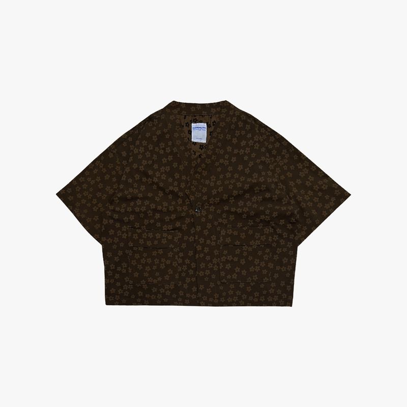 flower robe cardigan_brown