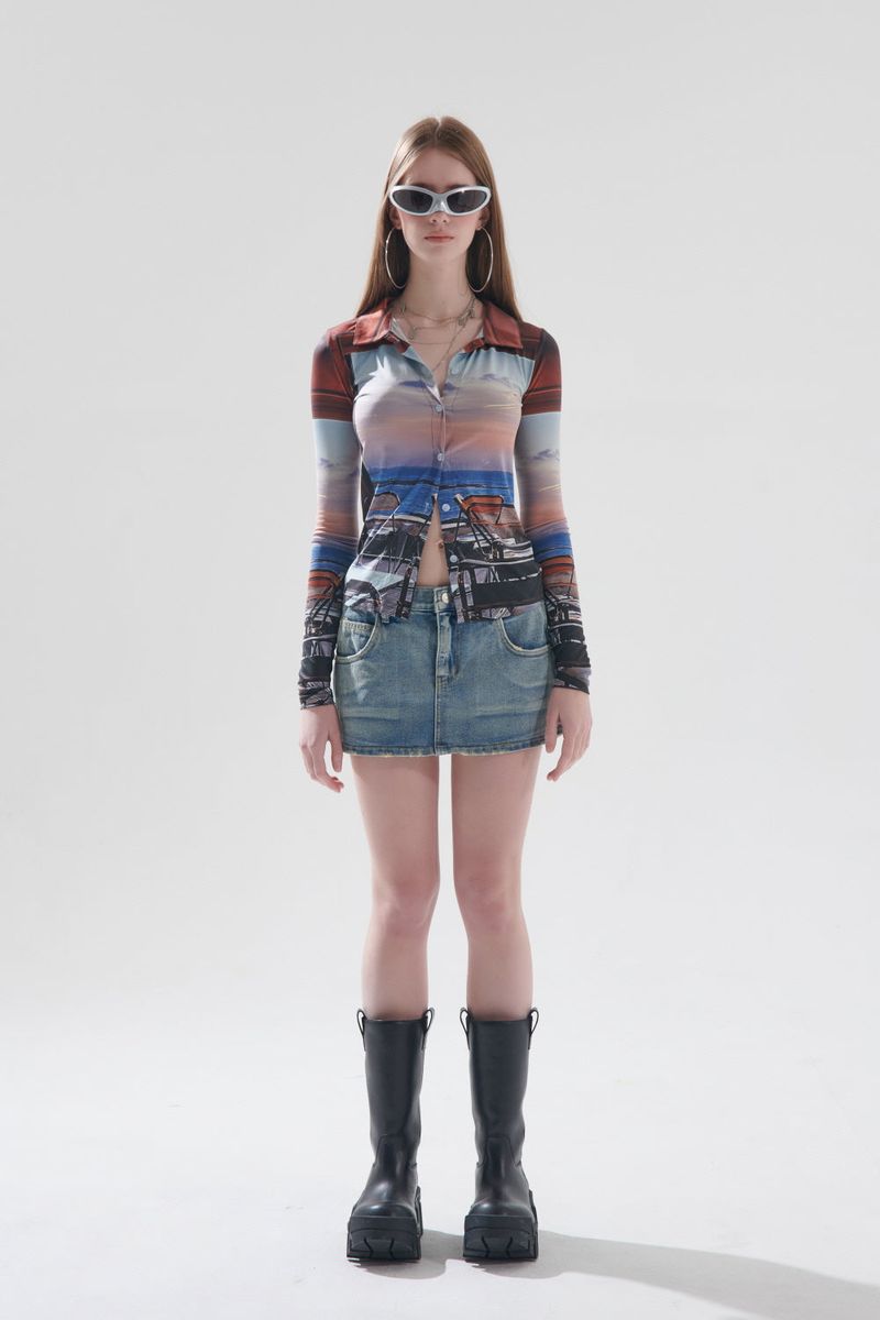 SUNSET COLLAR T-SHIRT