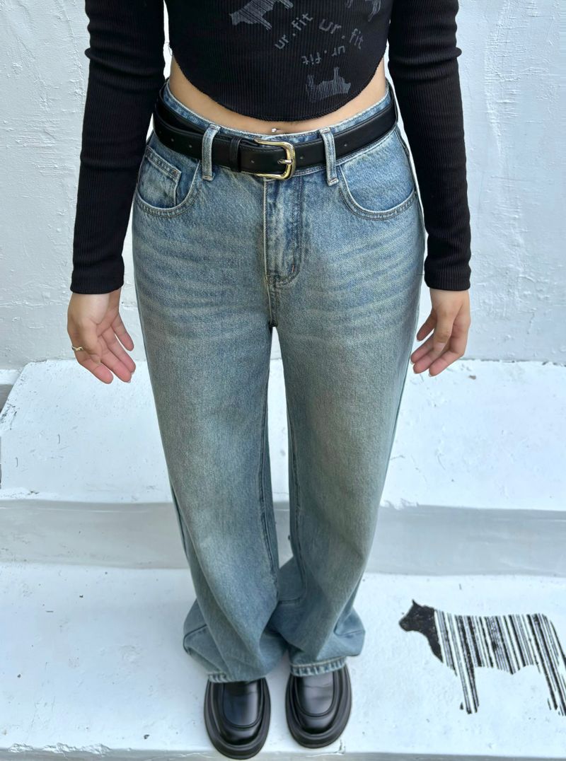 WIDE BLUE DENIM PANTS code 23000