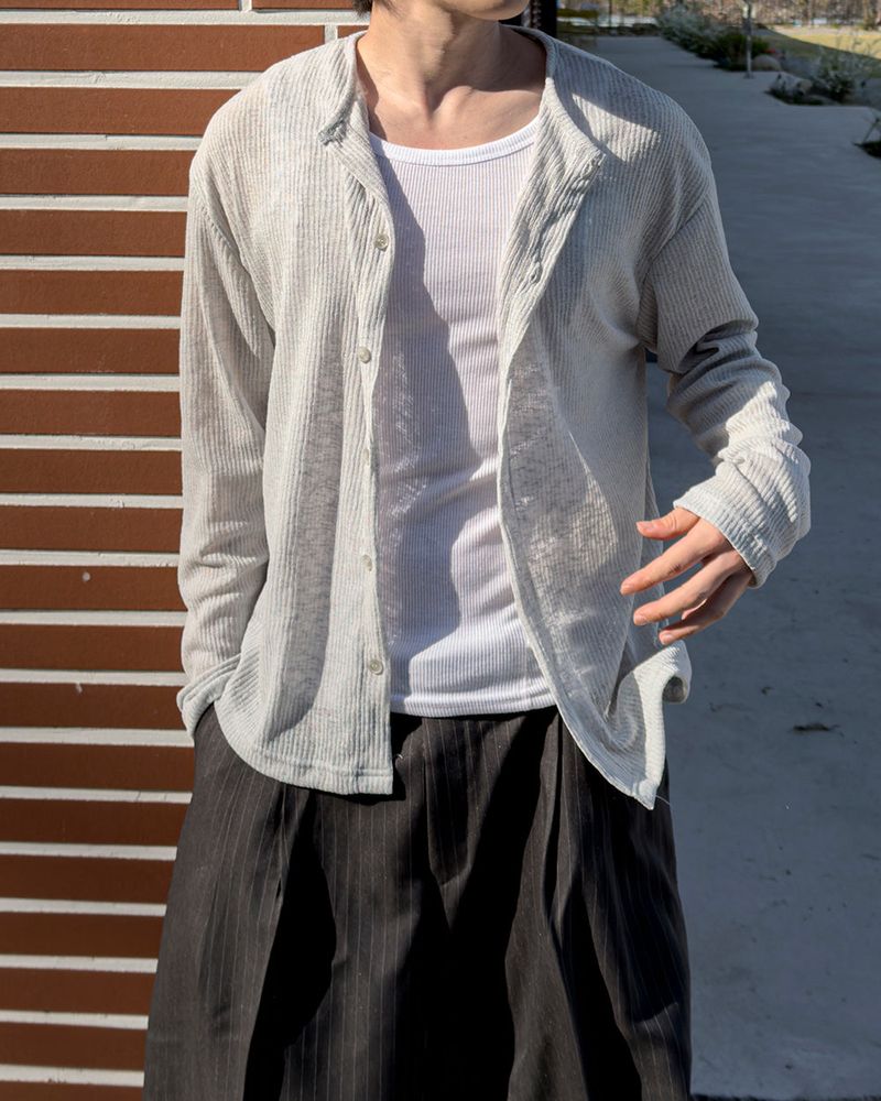 Erin Summer Linen Ribbed Cardigan