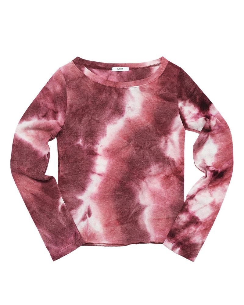 KRUCHI（クルチ）の「Tie dye Knit (BURGUNDY) WOMENS（Tops）」