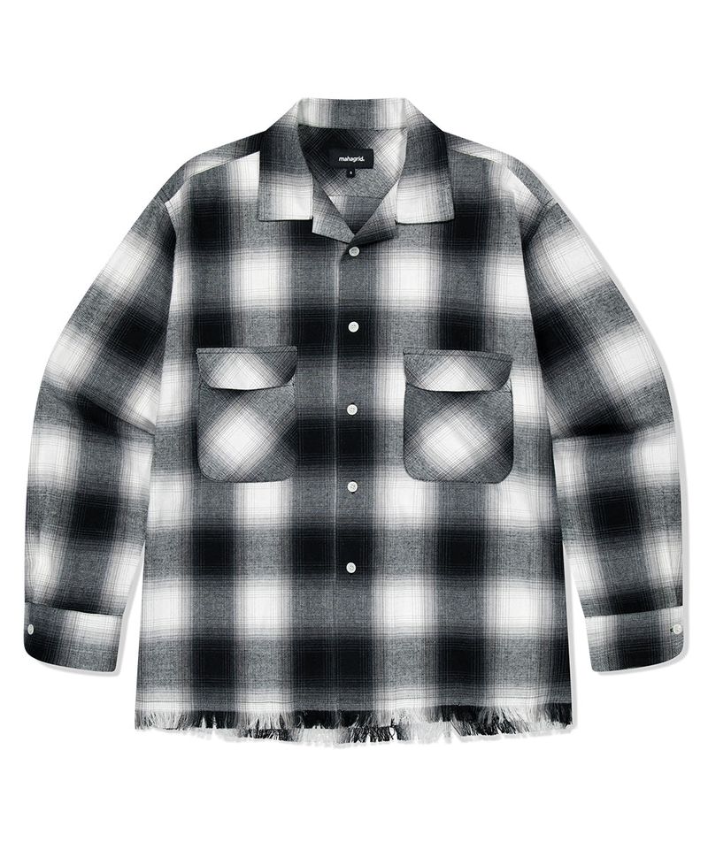 CUT OFF FLANNEL CHECK SHIRT