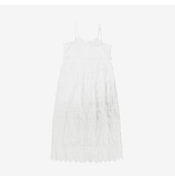Bullet lace punching long dress