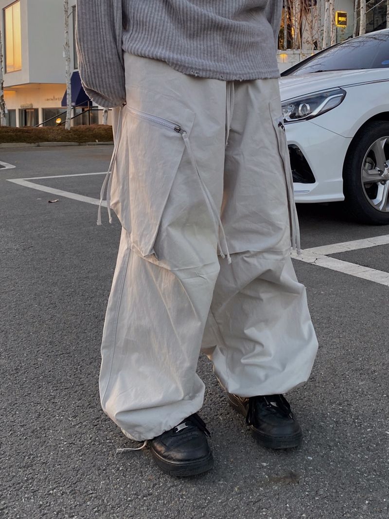 Double Zip Wing Cargo Balloon Pants 2C