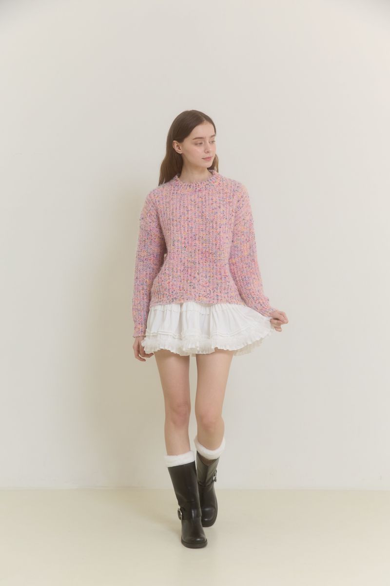 SNOWFLAKE POPCORN SWEATER