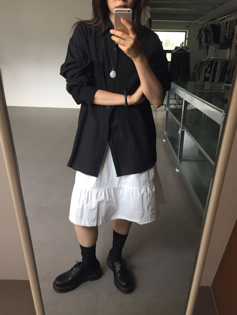 v midi skirt (3color) 