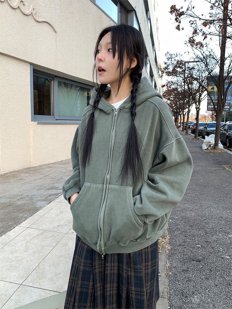 PIGMENT HOOD ZIP-UP (3C)